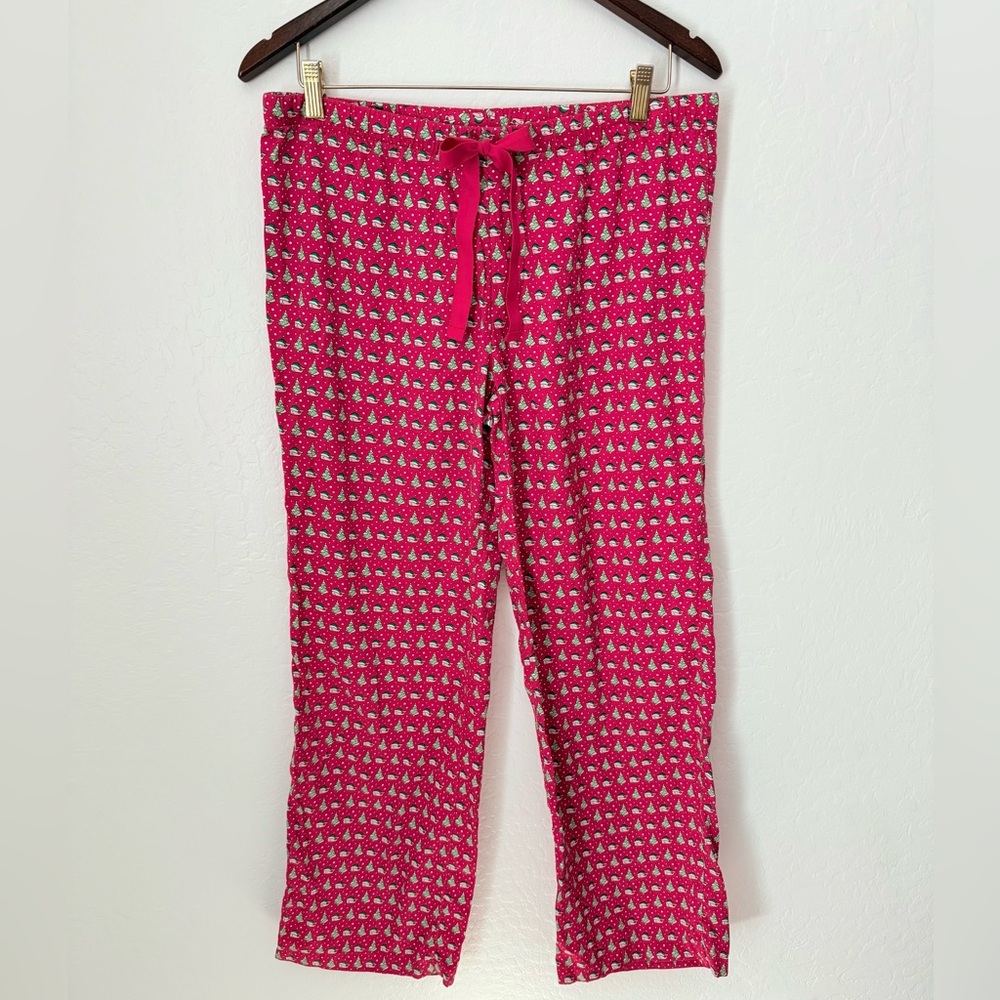 Vineyard Vines Christmas Whale Pajama Bottoms – Fuchsia, Like New - Medium